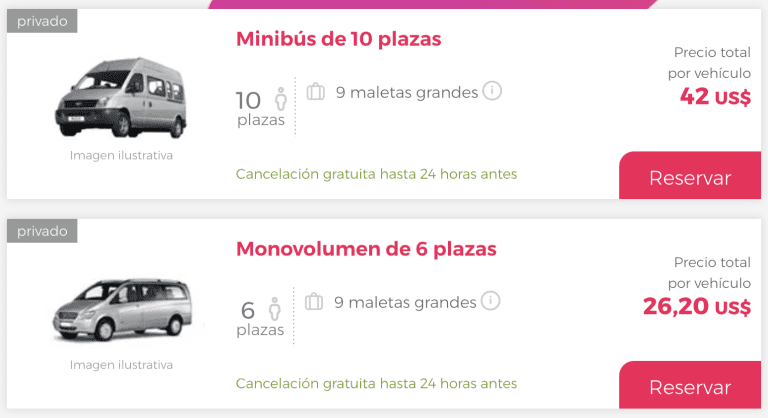 Traslado privado desde el aeropuerto de Cancún